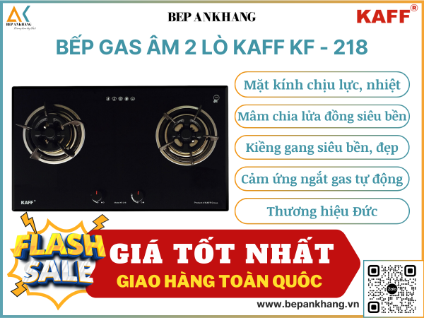 Bếp gas âm 2 lò KAFF F KF - 218 - Thương hiệu Đức